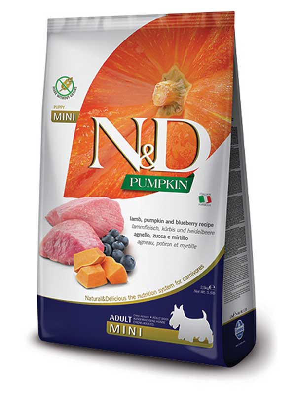 N&D Pumpkin - Lamb & Blueberry Adult Mini-01