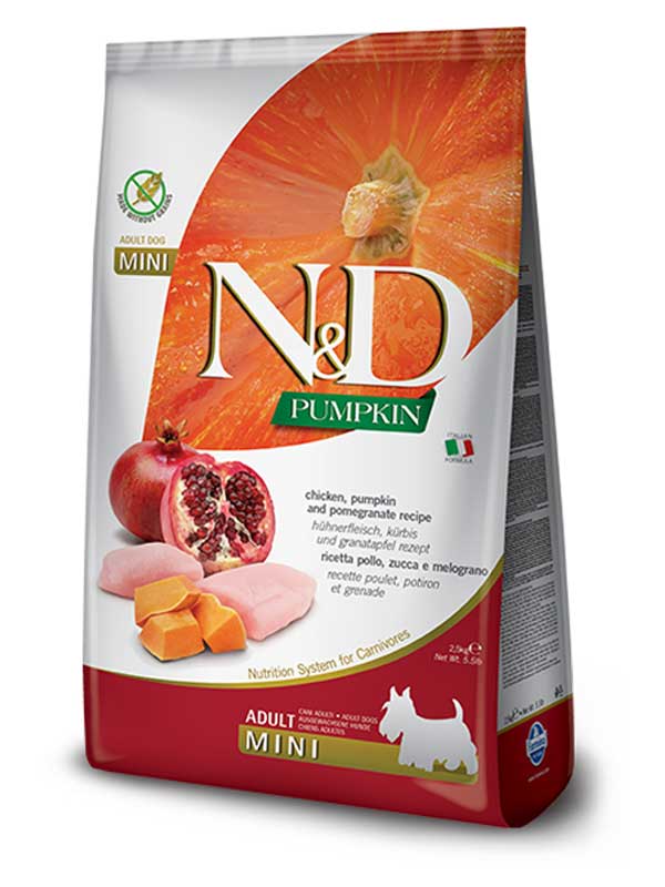 N&D Pumpkin - Chicken & Pomegranate Adult Mini-01